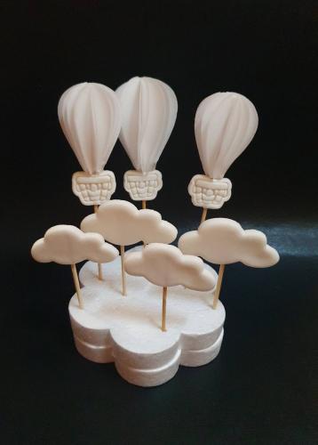 Вафельний декор Повітряні кулі. Хмари.